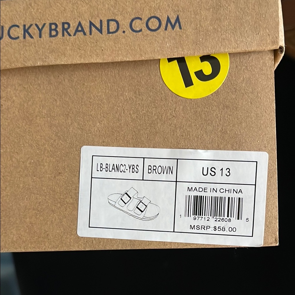 Lucky Brand Tan Sandals Comfortable Leather Footwear size 13 girls - Picture 3 of 6
